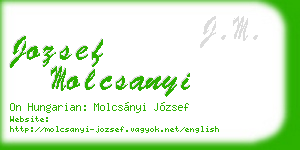 jozsef molcsanyi business card