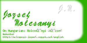 jozsef molcsanyi business card